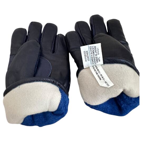 Conroy Leather Gloves Women’s Small Navy Blue Lined Winter Made in Japan - Picture 9 of 9